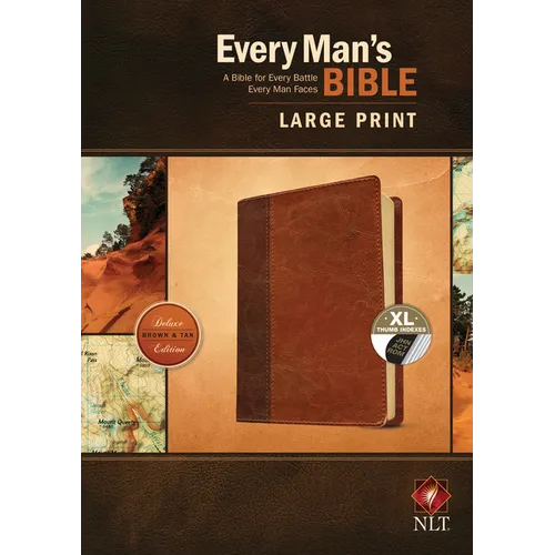 Every Man's Bible NLT, Large Print, Tutone - Imitation Leather