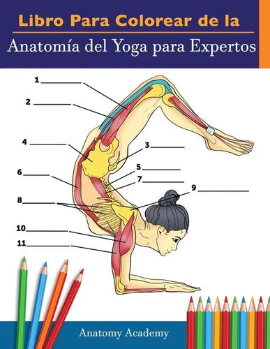 Libro Para Colorear de la Anatomía del Yoga para Expertos: 50+ Ejercicios de Colores con Posturas de Yoga Para Principiantes El Regalo Perfecto Para I - Paperback