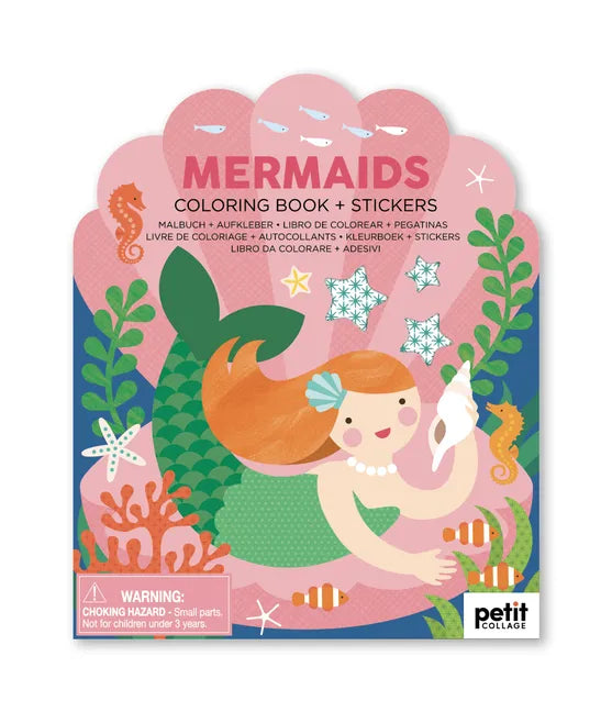 Coloring Book with Stickers Mermaids - Paperback