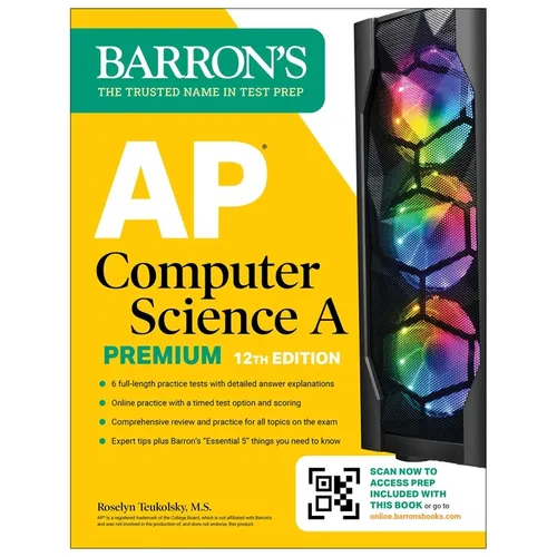 AP Computer Science a Premium, 12th Edition: Prep Book with 6 Practice Tests + Comprehensive Review + Online Practice - Paperback