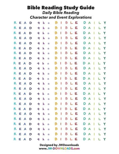 Read the Bible Daily - Bible Reading Guide, Event and Character Exploration - Paperback