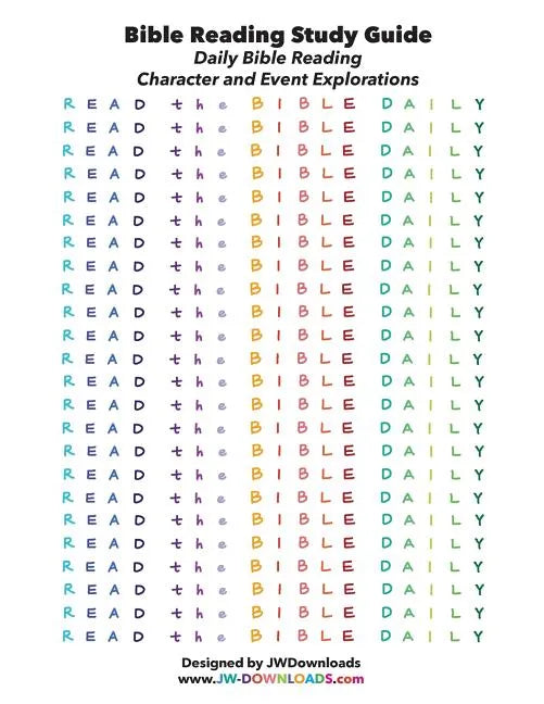 Read the Bible Daily - Bible Reading Guide, Event and Character Exploration - Paperback