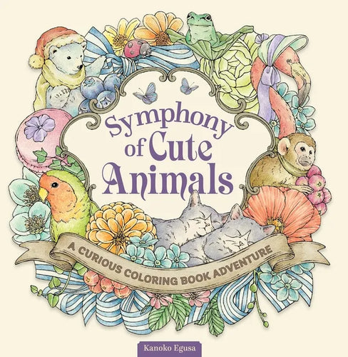 Symphony of Cute Animals: A Curious Coloring Book Adventure - Paperback