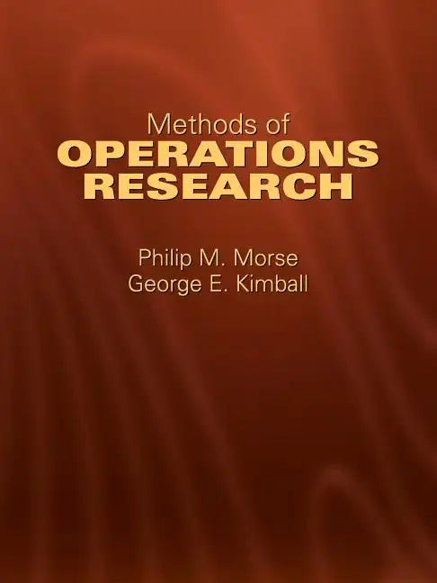 Methods of Operations Research - Paperback
