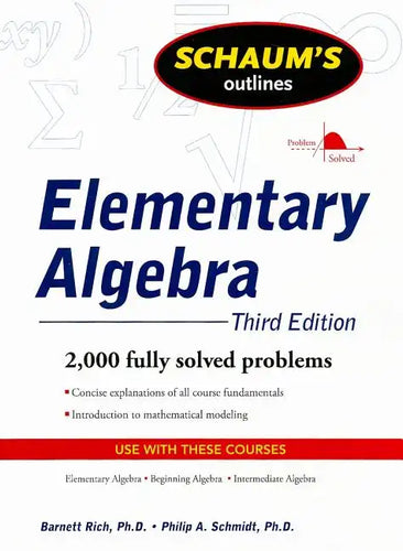 Schaum's Outline of Elementary Algebra, 3ed - Paperback
