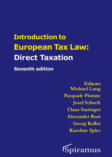 Introduction to European Tax Law on Direct Taxation - Paperback