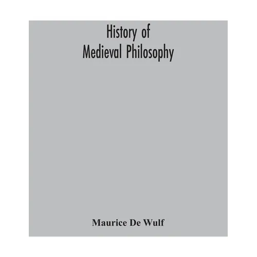History of medieval philosophy - Paperback