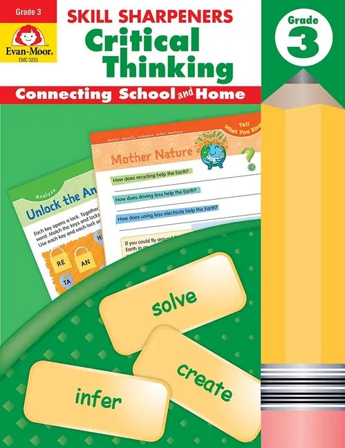 Skill Sharpeners: Critical Thinking, Grade 3 Workbook - Paperback