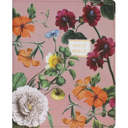 Niv, Artisan Collection Bible, Large Print, Leathersoft, Blush Floral, Red Letter, Comfort Print - Imitation Leather