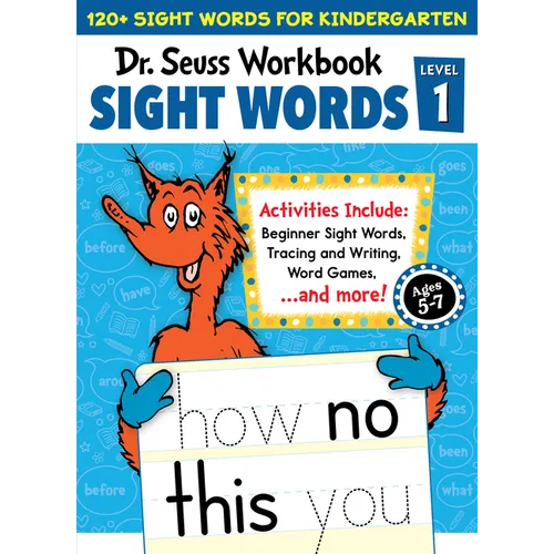 Dr. Seuss Sight Words Level 1 Workbook: A Sight Words Workbook for Kindergarten (120+ Words, Games & Puzzles, Activity Fun, and More) - Paperback