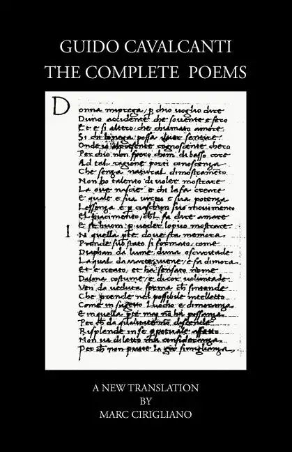 Guido Cavalcanti, the Complete Poems - Paperback