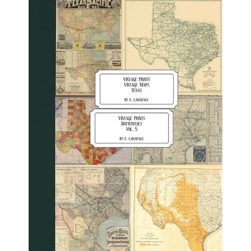 Vintage Prints: Vintage Maps: Texas - Paperback
