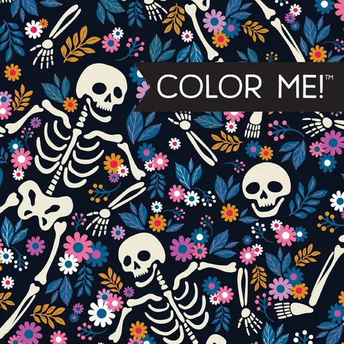 Color Me! Halloween - Keepsake Coloring Books Compact Edition with Quotes Cute & Creepy Designs 7x7 Inches Boo Basket Stuffer, Portable Coloring Book - Paperback