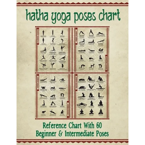 Hatha Yoga Poses Chart: 60 Common Yoga Poses and Their Names - A Reference Guide to Yoga Asanas (Postures) 8.5 x 11
