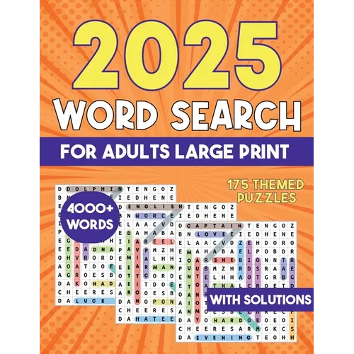 2025 Word Search for Adults Large Print 4000+ Words: Word Search Puzzle Books
