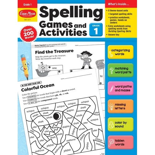 Spelling Games and Activities, Grade 1 Teacher Resource - Paperback