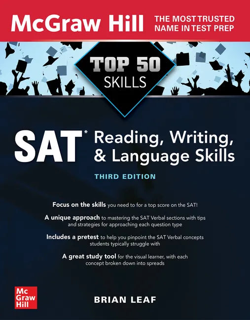 Top 50 SAT Reading, Writing, and Language Skills, Third Edition - Paperback