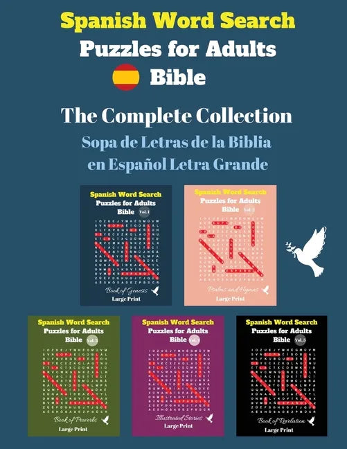 Spanish Word Search Puzzles For Adults: The Complete Collection Sopa de Letras de la Biblia en Español Letra Grande - Paperback