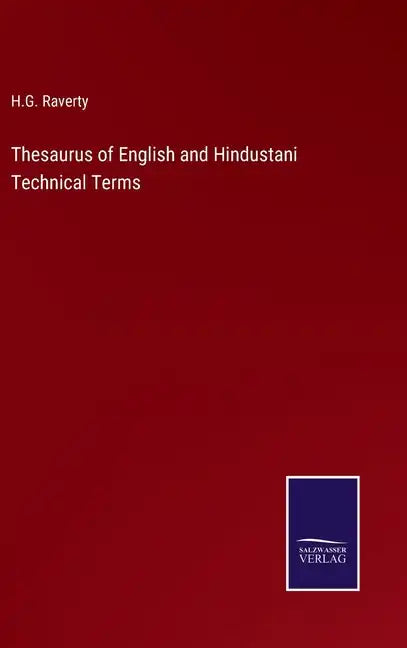 Thesaurus of English and Hindustani Technical Terms - Hardcover