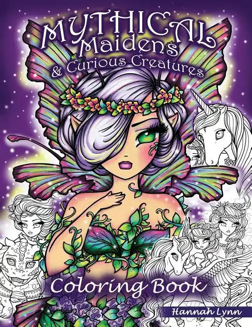 Mythical Maidens & Curious Creatures Coloring Book - Paperback