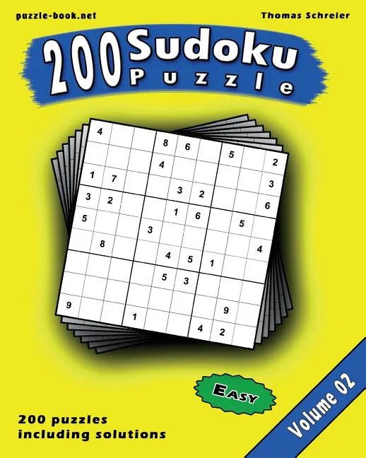 Sudoku: 200 Easy 9x9 Sudoku, Vol. 2 - Paperback