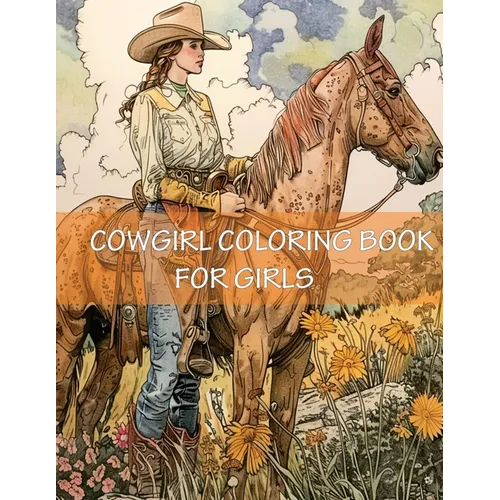 Cowgirl Coloring Book For Girls: Western Country Cow Girls With Cowboy Boots, Hats, Horses and More for the Girls - Paperback