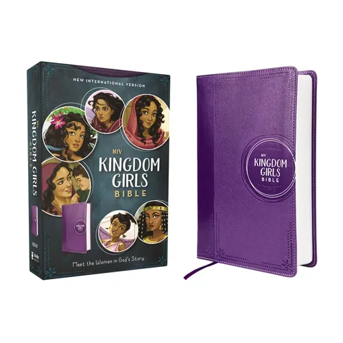 Niv, Kingdom Girls Bible, Full Color, Leathersoft, Purple, Comfort Print: Meet the Women in God's Story (Best Gift for Girls Ages 8-12 to Build Faith, - Imitation Leather