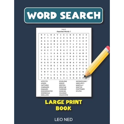 Word Search Large Print Book: Word Search for Seniors Large Print word search book for adult with a huge supply of puzzles including solutions - Paperback
