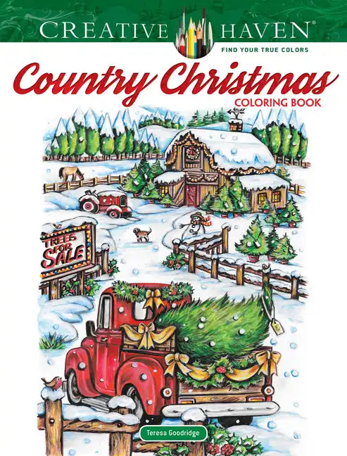 Creative Haven Country Christmas Coloring Book - Paperback