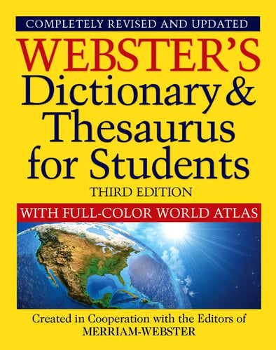 Webster's Dictionary & Thesaurus for Students with Full-Color World Atlas, Third Edition - Paperback