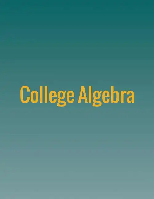 College Algebra - Paperback
