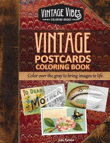 Vintage Postcards Coloring Book: Cover over the gray to bring images to life. - Paperback
