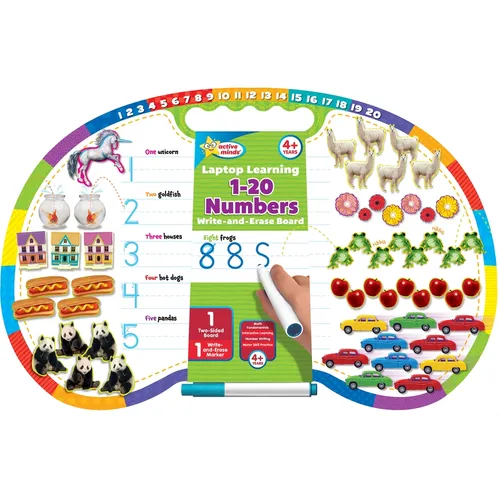 Active Minds Laptop Learning Write-And-Erase Board 1-20 Numbers - Paperback