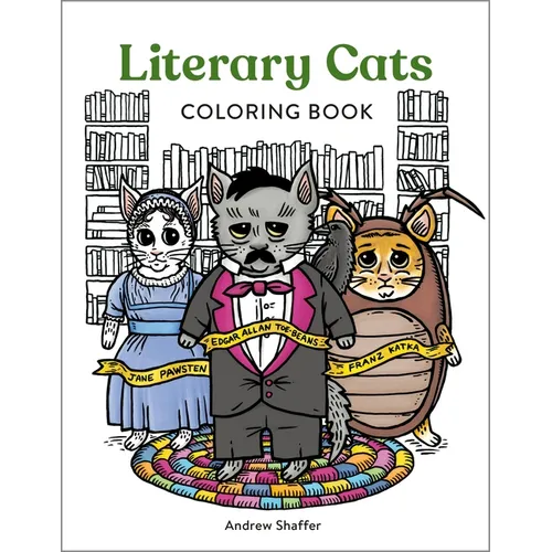Literary Cats Coloring Book - Paperback