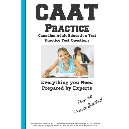 CAAT Practice: Canadian Adult Education Test Practice Test Questions - Paperback