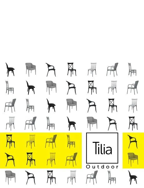 Tilia Outdoor: Chair; Armchair; Table; Sunbed; Table; Bases; Coffee Table; Bar Chair - Paperback