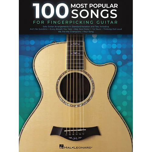 100 Most Popular Songs for Fingerpicking Guitar: Solo Guitar Arrangements in Standard Notation and Tab - Paperback