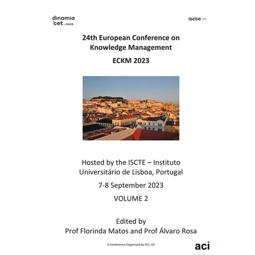 ECKM vol 2- Proceedings of the 24th European Conference on Knowledge Management-VOL 2 - Paperback