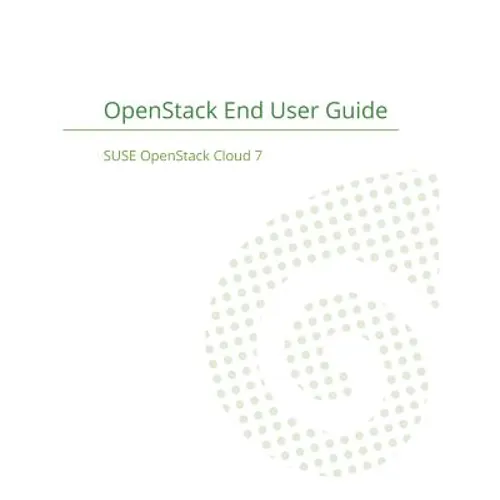 SUSE OpenStack Cloud 7: OpenStack End User Guide - Paperback