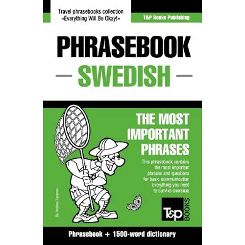 English-Swedish phrasebook and 1500-word dictionary - Paperback