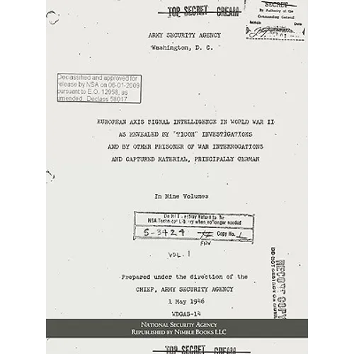 European Axis Signal Intelligence in World War II - Hardcover