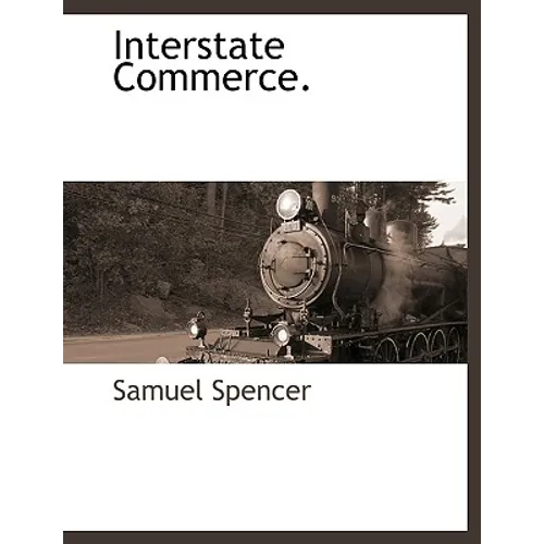 Interstate Commerce. - Paperback