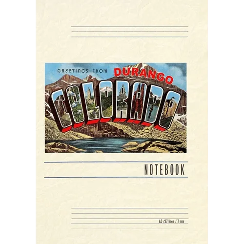 Vintage Lined Notebook Greetings from Durango - Paperback
