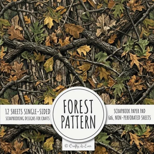 Forest Pattern Scrapbook Paper Pad: 6x6 Scrapbooking Designs for Cardmaking, DIY Crafts, Printmaking, and Papercrafts - Paperback