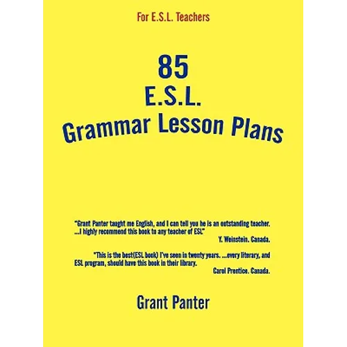 85 ESL Grammar Lesson Plans - Paperback