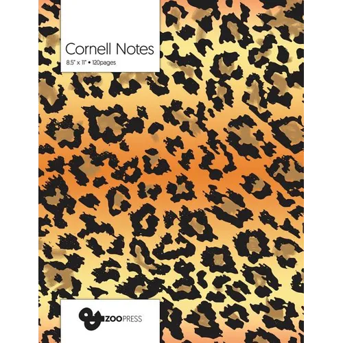 Cornell Notes: Jaguar Pattern Cover - Best Note Taking System for Students, Writers, Conferences. Cornell Notes Notebook. Large 8.5 x - Paperback