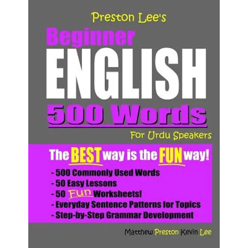 Preston Lee's Beginner English 500 Words For Urdu Speakers - Paperback