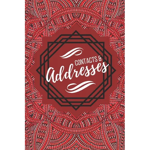 Contacts & Addresses: Geometric Design (Red, Black & White) Small 6