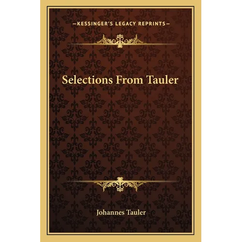 Selections From Tauler - Paperback