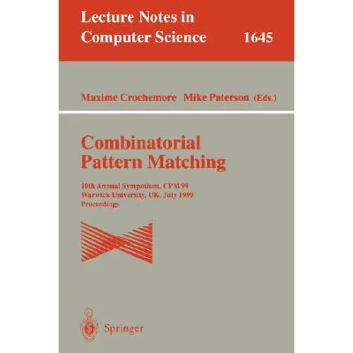 Combinatorial Pattern Matching: Fifth Annual Symposium, CPM '94, Asilomar, Ca, Usa, June 5 - 8, 1994. Proceedings - Paperback
